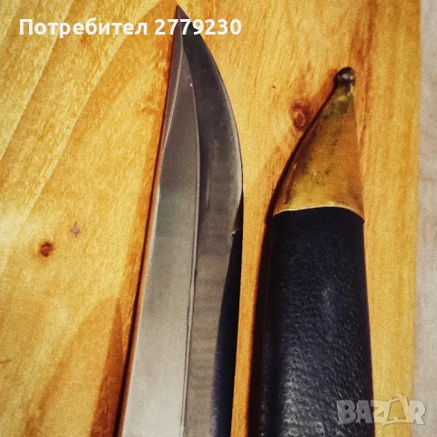 Ловен масивен нож, с дръжка от биволски рог Нов!, снимка 17 - Ножове - 49911772