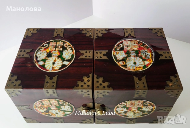 Две корейски кутии за бижута Najeonchilgi (나전칠기)., снимка 11 - Антикварни и старинни предмети - 51927955