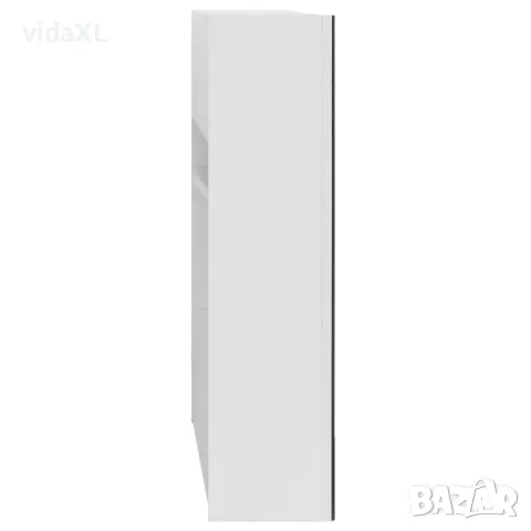 vidaXL Шкаф с огледало за баня, бял, 80x15x60 см, МДФ（SKU:325186）, снимка 3 - Шкафове - 49476996