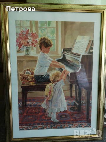 голяма картина-принт, снимка 2 - Антикварни и старинни предмети - 53705212