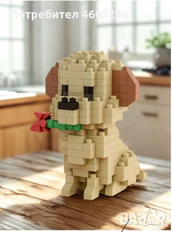 Конструктор “Кученце с роза”, снимка 2 - Конструктори - 51848408