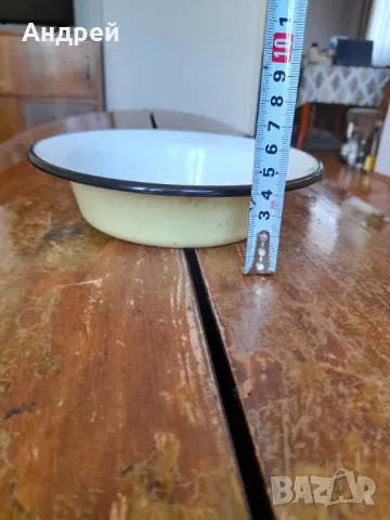 Стара емайлирана паница #14, снимка 2 - Други ценни предмети - 49845276