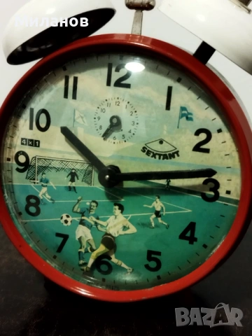 Стар анимиран будилник, настолен часовник, снимка 5 - Антикварни и старинни предмети - 53997425