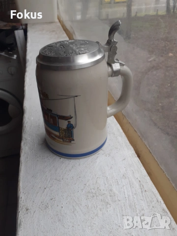 Стара немска халба за бира порцелан Мюнхен, снимка 2 - Антикварни и старинни предмети - 53431677