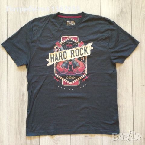 НОВА 100 % оригинална сива тениска HARD ROCK размер L / XL от Германия, снимка 1 - Тениски - 46155972