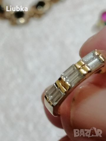 красиви позлатени пръстени с камъни , снимка 10 - Пръстени - 45394761