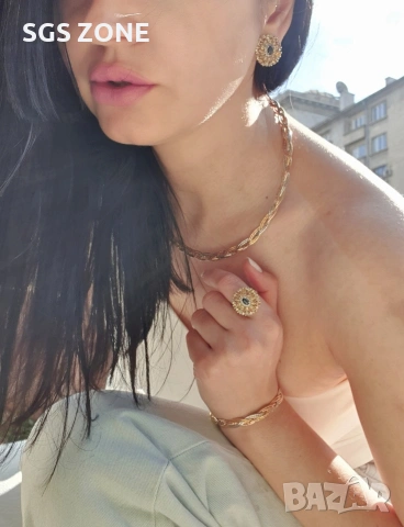 Много необичайни обеци с жълт и син сапфир от Тайланд, снимка 4 - Обеци - 54029716