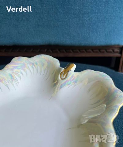 Порцеланова чинийка във формата на листо от Сумской фарфоровый завод /Сумый/, снимка 2 - Форми - 45509485