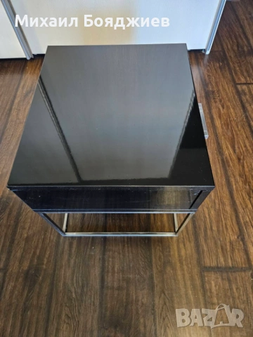 Нощни шкафчета 2 бр черни, снимка 3 - Шкафове - 54078978