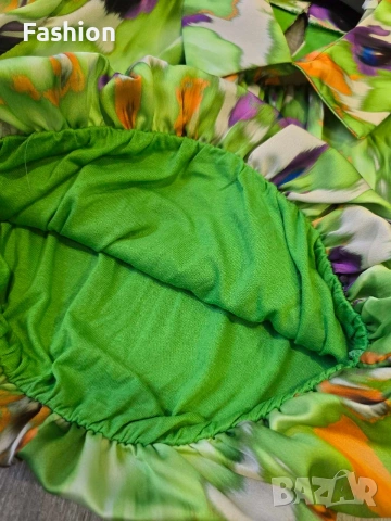 Нова дамска риза / блуза от сатен налична само в зелен цвят на намаление, снимка 2 - Блузи с дълъг ръкав и пуловери - 53379573