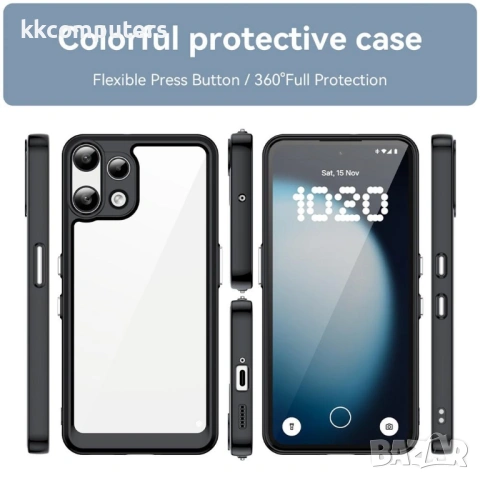 Защитен Калъф за Nothing Phone (3a) Lite 5G - TPU+Acrylic, Прозрачен, 4-ъглова защита, Вкл. Протекто, снимка 8 - Калъфи, кейсове - 53416963