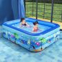 Удебелен детски надуваем басейн, различни размери / Вариант 1: Дължина – 150 см.; Ширина – 105 см.; 
