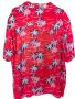 Мъжка риза с флорални елемнти H&M, 100% вискоза, Червена, XL, снимка 2