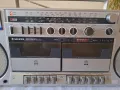 SILVER- STW 55 L BOOMBOX DOUBLE STEREO CASSETTE RADIO RECEIVER MADE IN JAPAN , снимка 7