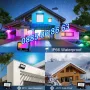 Многоцветен соларен прожектор 400W с WIfi връзка и дистанционно управление , снимка 4