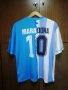 Maradona Napoli Argentina автограф подпис тениска фланелка Наполи Аржентина Марадона размер L футбол, снимка 1