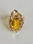 Златен пръстен с Цитрин 14 карата,проба 585, снимка 2