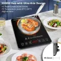 Чисто нов индукционен котлон AMZCHEF induction Hob with Slim Design, 20 Power Levels, 20 Temperature, снимка 2