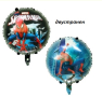 Спайдърмен Spiderman двустранен кръгъл фолио фолиев балон хелий или въздух рожден ден, снимка 1 - Други - 45009709