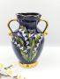 Прекрасна кобалтово синя италианска ваза, снимка 4