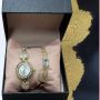 Красив подаръчен комплект часовник с гривна в нежен дизайн с камъни цирконии Gift5, снимка 1