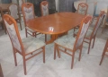 Комплект масивна разтегателна маса с 6 стола, снимка 1