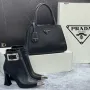 дамски комплект боти на ток и чанта prada , снимка 16