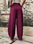 Дамски улични ежедневни едноцветни панталони с цял джоб и пачуърк, 11цвята , снимка 5