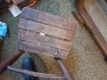 Старо дървено  столче  прочети описание, снимка 7