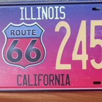 ROUTE 66-Ilinois 1926-California 1985-метална табела -тип регистрационен номер, снимка 3 - Аксесоари и консумативи - 45794276
