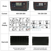 30A PWM соларно зарядно соларен контролер 12/24 с две USB x2a, снимка 3 - Друга електроника - 44966422