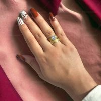 Красив дамски пръстен от неръждаема стомана с хубав блестящ камък, снимка 1 - Пръстени - 45709481