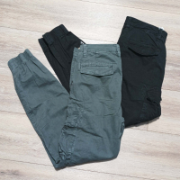 Мъжки карго панталони - черен и сив, снимка 3 - Панталони - 45025287