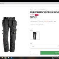 Snickers 6902 FLEXI Work Stretch Trouser 52 / L работен панталон с от части еластична материя W4-144, снимка 2 - Панталони - 45573671