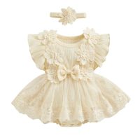 Бебешко боди-рокличка с лента за глава , снимка 4 - Бебешки рокли - 45351186