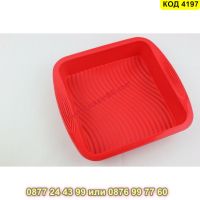 Голяма квадратна форма за торта изработена от силикон - КОД 4197, снимка 4 - Форми - 45526385