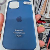 iPhone 15 silicone case Magsafe  Син оригинален запечатан, снимка 3 - Apple iPhone - 45354570