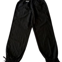 Черни спортни шушлякови панталони от найлон Pieces, S, M, снимка 4 - Панталони - 45040374