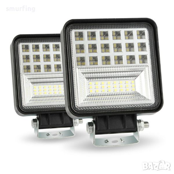 ДИОДЕН ХАЛОГЕН 42 ДИОДА 126W Фар / ЛЕД LED 12-24V, снимка 1