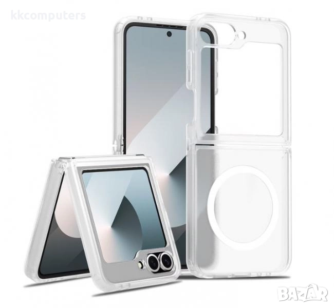 Калъф силикон мат MagSafe / Прозрачен / за Samsung Z Flip 6 / Z Flip 7 Fe Баркод : 3132999, снимка 1