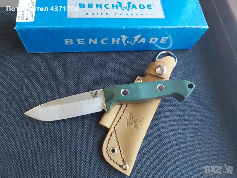 Нож Benchmade Bushcrafter с кожена кания , снимка 1