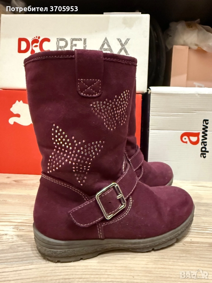 Детски ботуши за момиче - 28номер, снимка 1