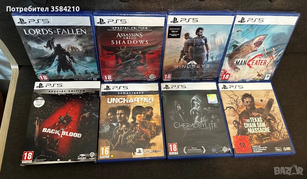 8 броя PS5 игри. НОВИ! Възможен и бартер., снимка 1