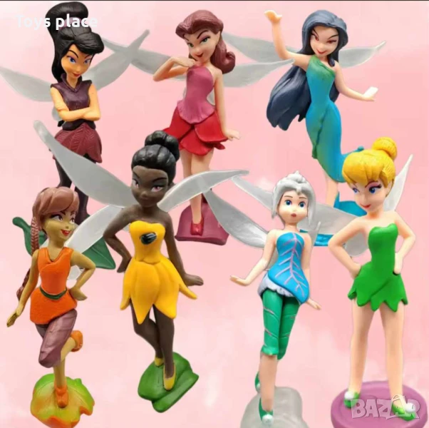7бр фигурки Феи, подходящи за торта или игра, снимка 1
