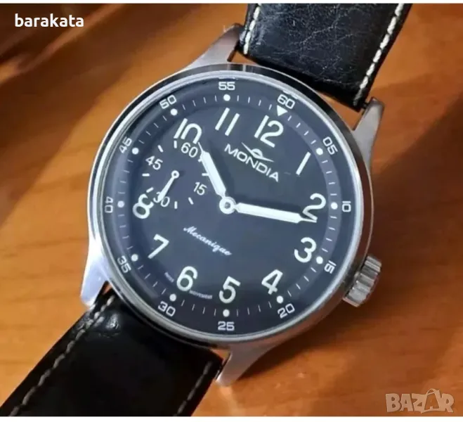 Mondia Zenith military manual winding watch ETA Unitas 6497 Swiss no automatic , снимка 1