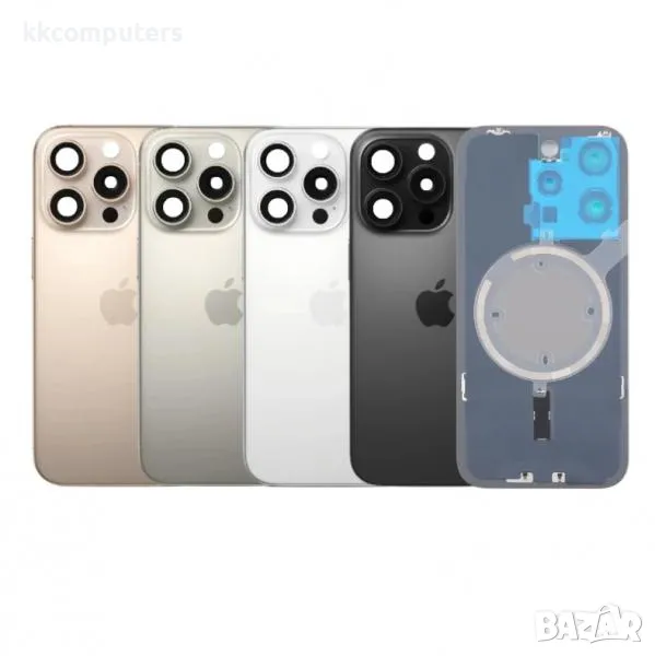 Капак батерия / Задно стъкло Оборудван за iPhone 16 Pro Max 6.9 / Графит / Баркод : 483949, снимка 1