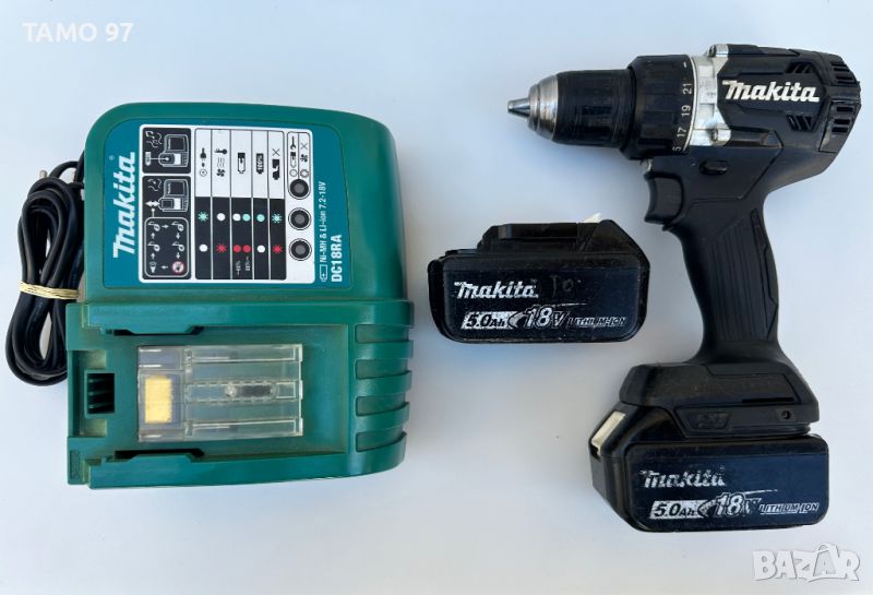 Makita DDF 484 Black Edition - Безчетков винтоверт 2x18V 5.0Ah, снимка 1