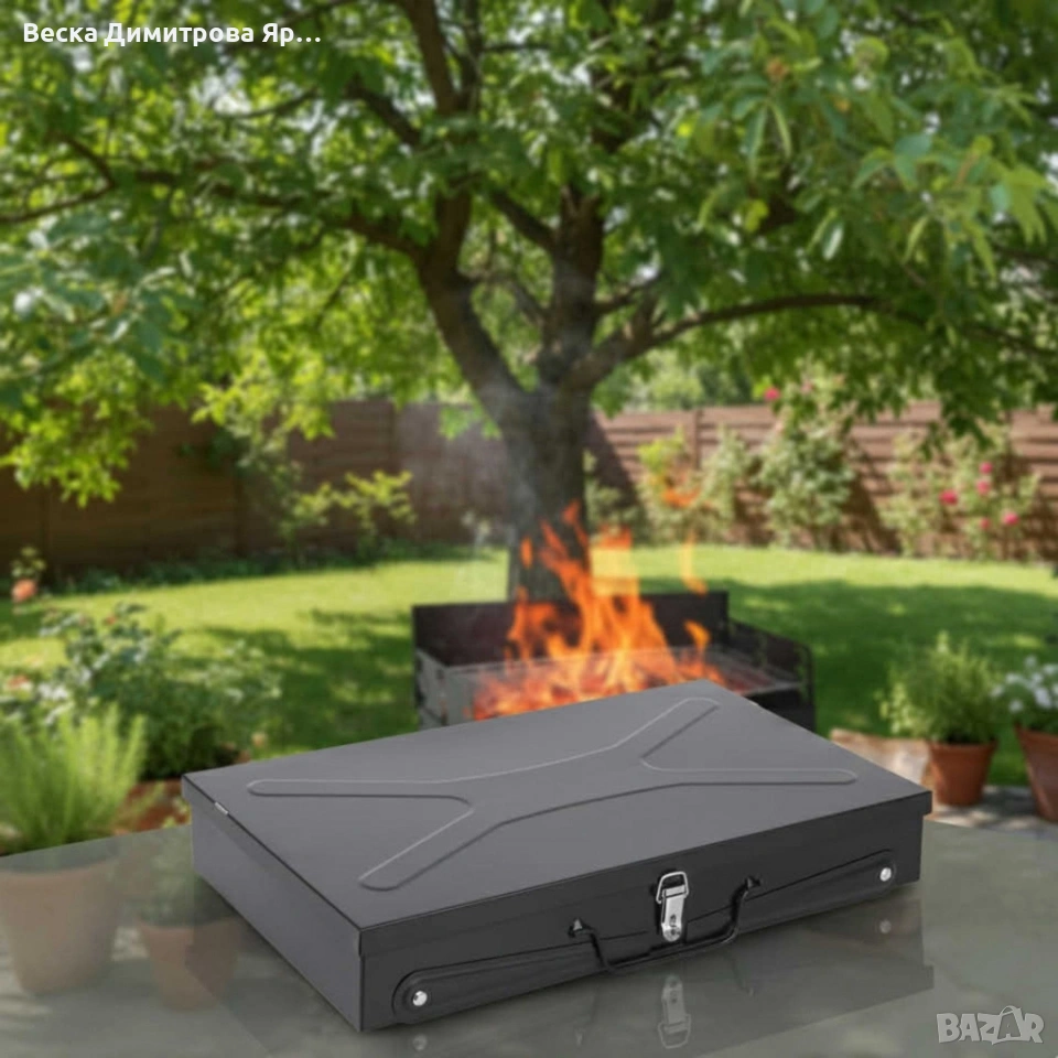 Градинска сгъваема скара за къмпинг и пикник, снимка 1