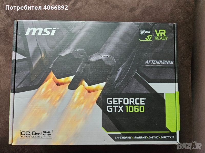 MSI GeForce GTX 1060 OC, снимка 1