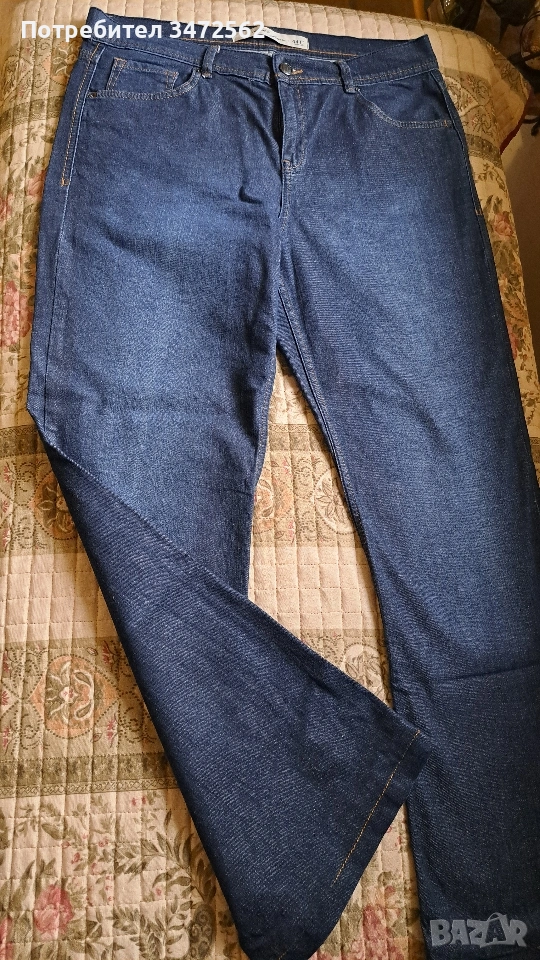 Дамски дънки, индигов цвят, 44EU, снимка 1